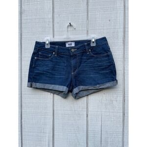 Paige Denim Shorts Dark Wash Cuffed Casual Everyday Size 28